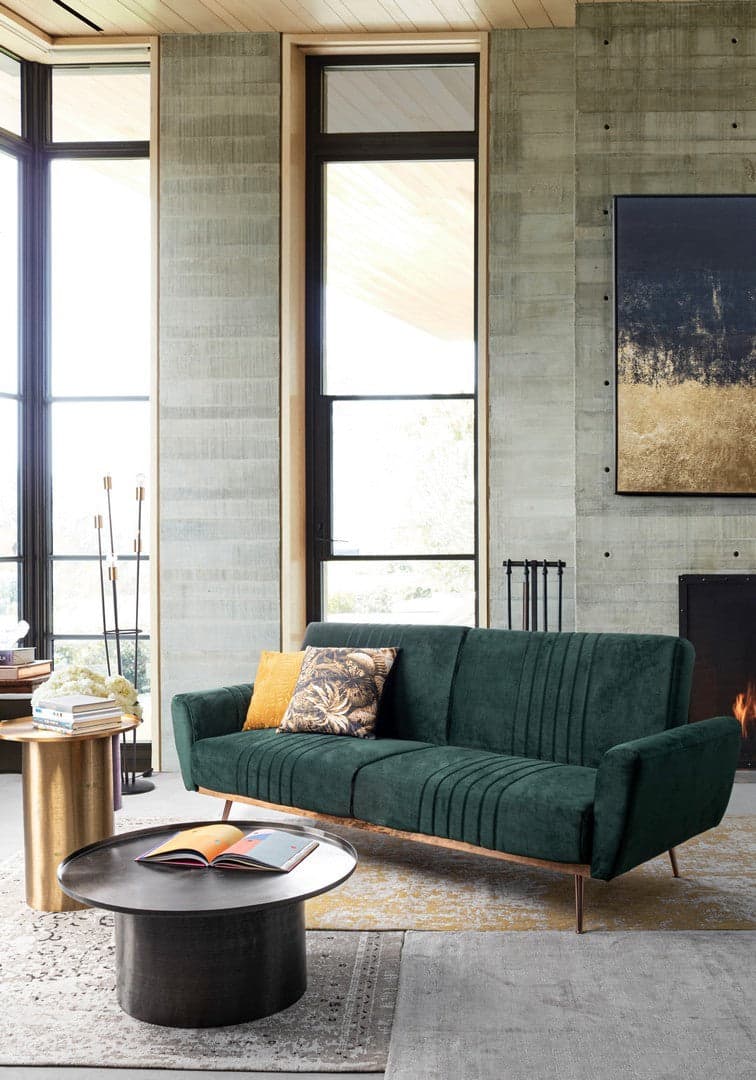 Tavolino per salotto moderno "Kalpita " Ø 80 cm in acciaio con finitura Nera in Console e tavoli da divano Decor Space - Altamura, commercioVirtuoso.it