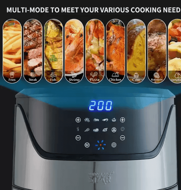 Friggitrice ad Aria 7 Litri Multifunzione 1800W Smart Forno Aria Calda ST-9685 in Friggitrici Zencoccostore - Formia, commercioVirtuoso.it