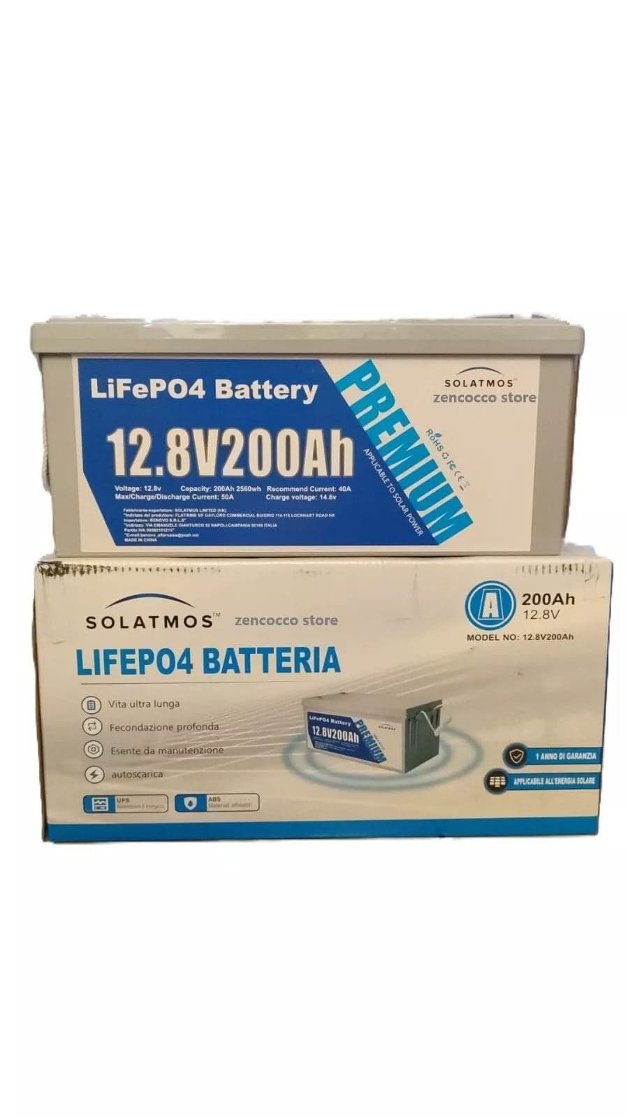 BATTERIA 200Ah 12.8V 2560wh AL LITIO FERRO FOSFATO LiFeP04 Fecondazione profonda in Batterie a ciclo profondo Zencoccostore - Formia, commercioVirtuoso.it