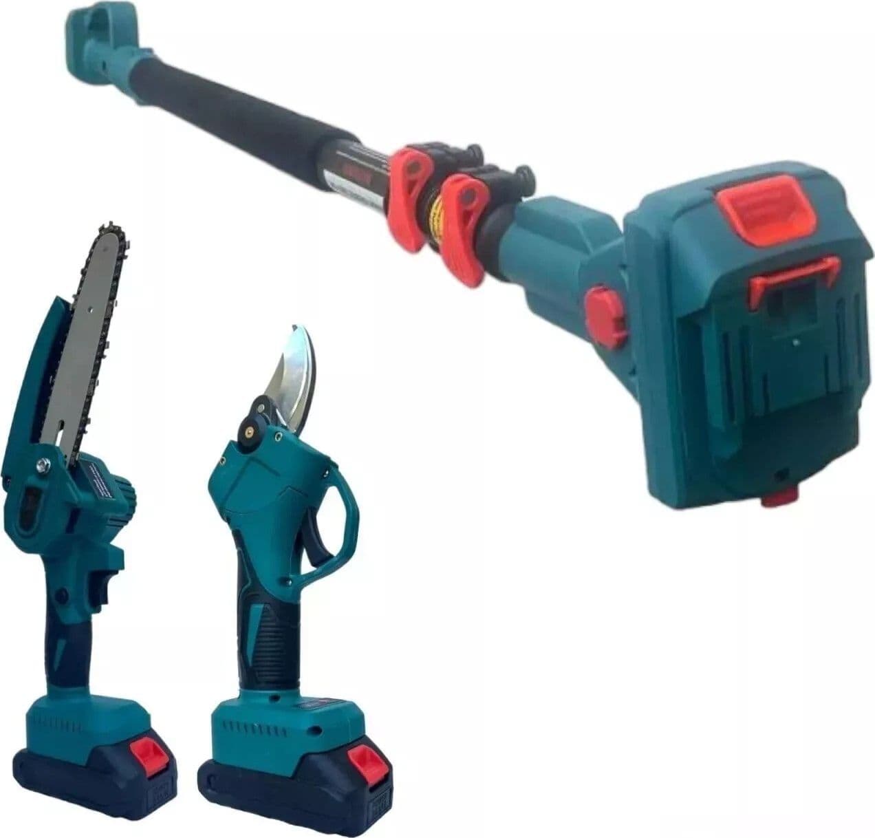 Kit potatura cesoia forbice + mini sega 6 pollici 2 batterie con asta telescopica snodo 175° in Forbici e cesoie per potatura Zencoccostore - Formia, commercioVirtuoso.it