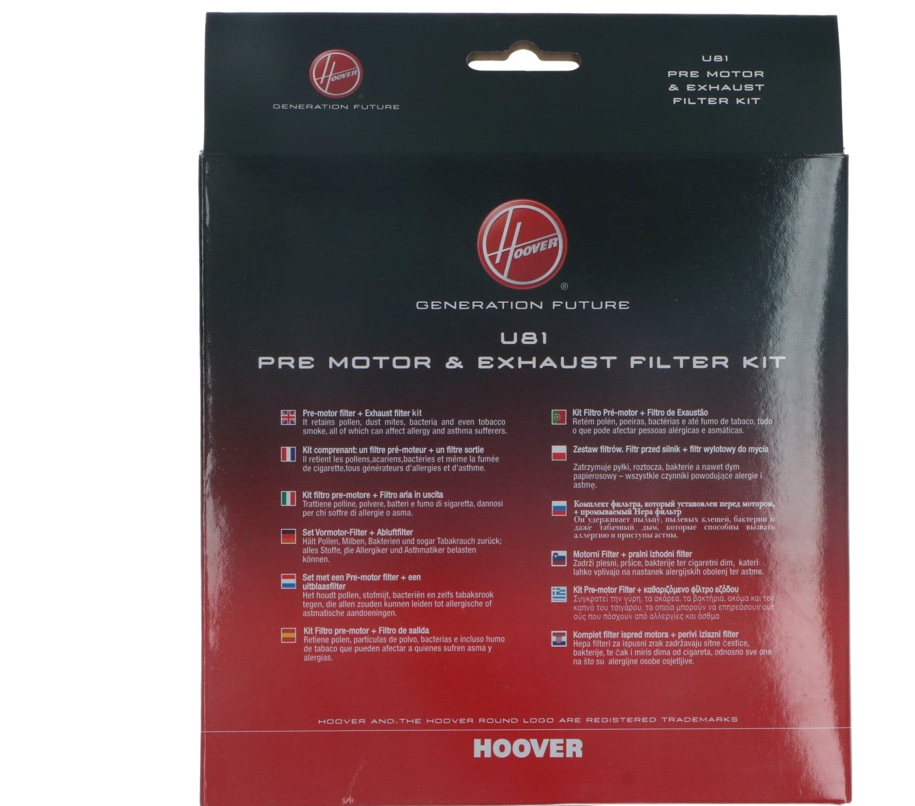 KIT FILTRI HOOVER ORGINALI ASPIRAPOLVERE BREEZE U81 CODICE 35601724 in prodotto EuroStore07 - Alatri, commercioVirtuoso.it