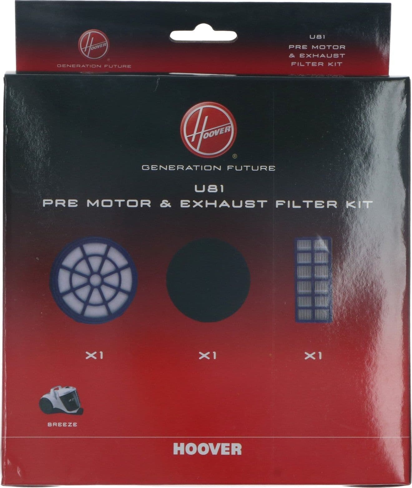 KIT FILTRI HOOVER ORGINALI ASPIRAPOLVERE BREEZE U81 CODICE 35601724 in prodotto EuroStore07 - Alatri, commercioVirtuoso.it