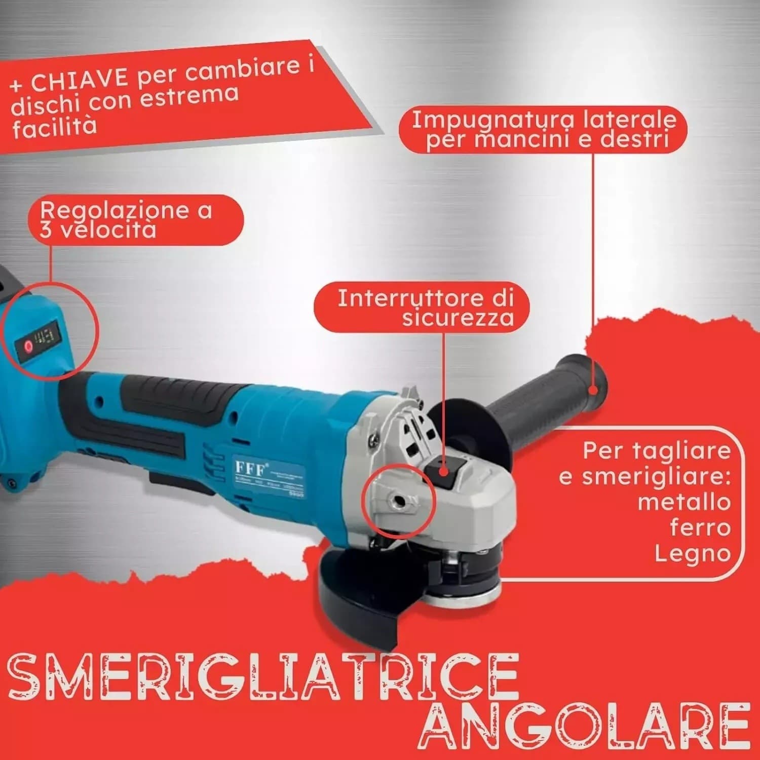 Kit 4in1 Trapano avvitatore,impulsi,smerigliatrice,tassellatore,2x3Ah,caricatore in Trapani a percussione Zencoccostore - Formia, commercioVirtuoso.it