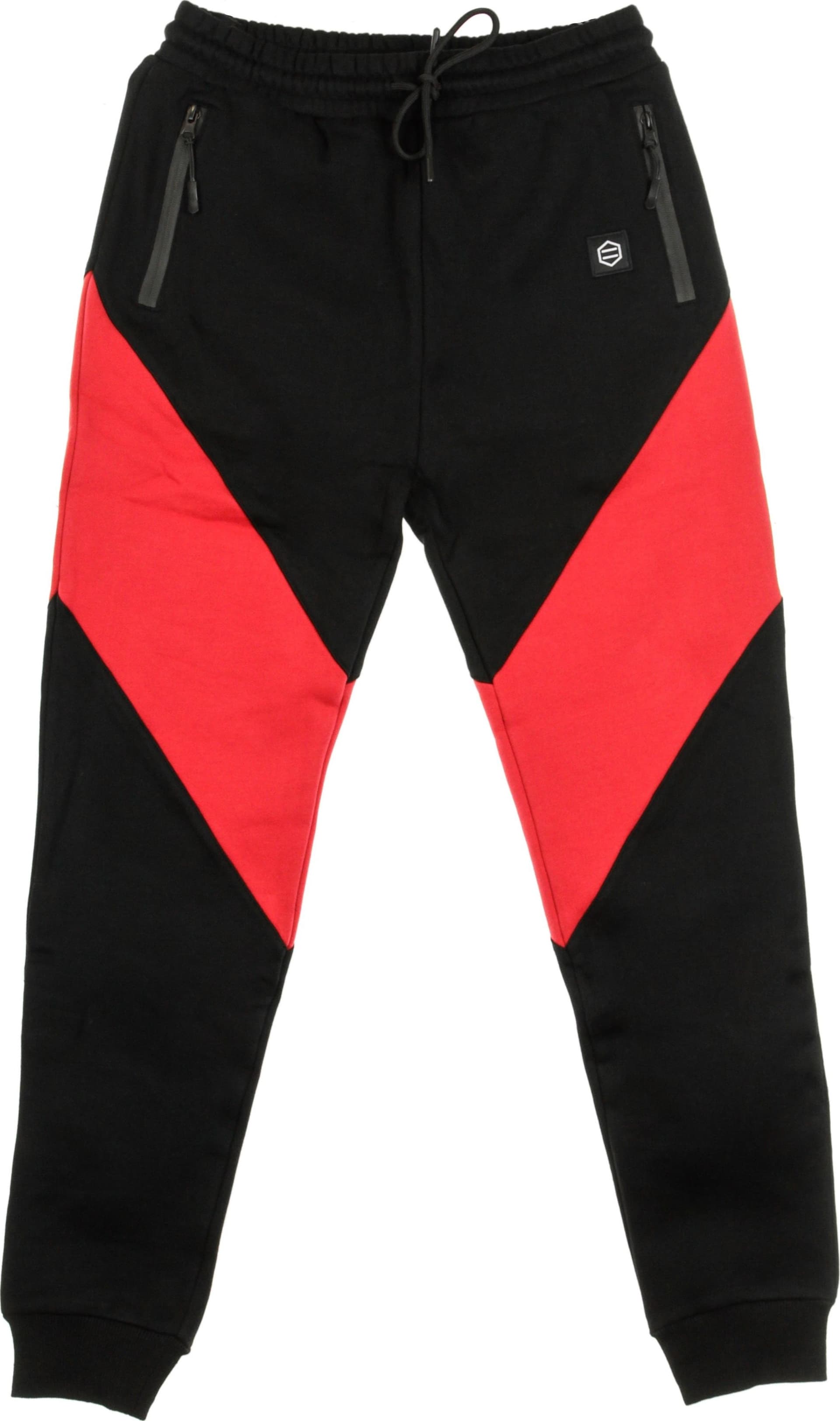 DOLLY NOIRE Pantalone Tuta Felpato Uomo Victorious Black/red da uomo in Pantaloni sportivi Drestige - Casamassima, commercioVirtuoso.it
