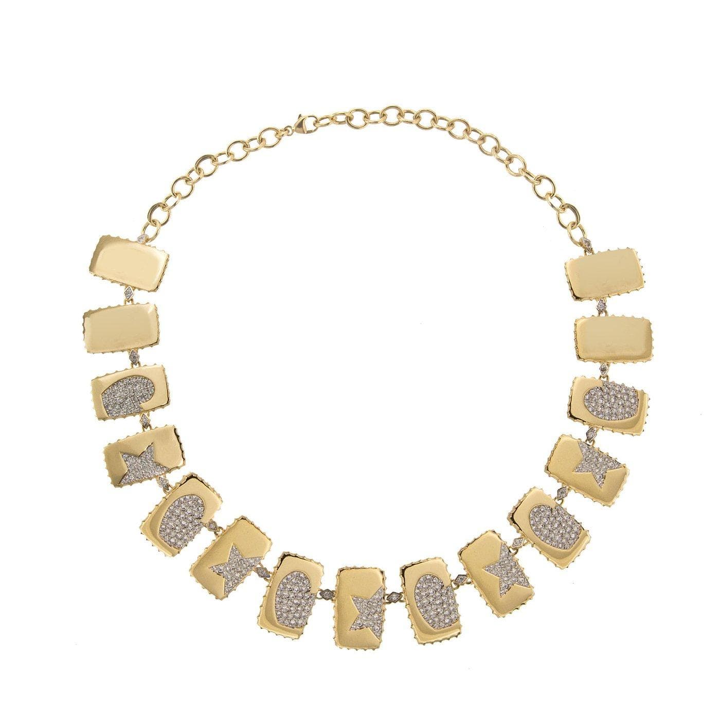 RUE DES MILLE - COLLANA GIROCOLLO MEDAGLIE LUXURY CUORI E STELLE