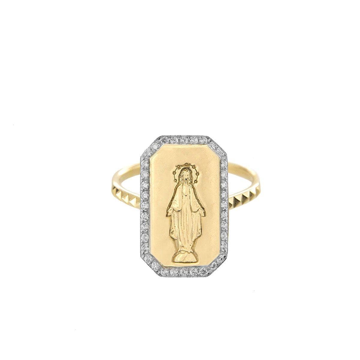 RUE DES MILLE - ANELLO MEDAGLIA MADONNINA ORO GIALLO in Anelli Alba Gioielli - Casoria, commercioVirtuoso.it