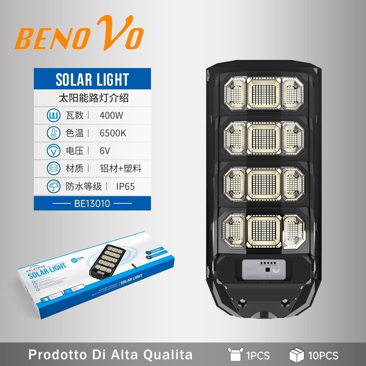LAMPIONE SOLARE LED 400W 600W 800W 1200W SENSORE Movimento E Crepuscolare IP65 in Lampioni Zencoccostore - Formia, commercioVirtuoso.it