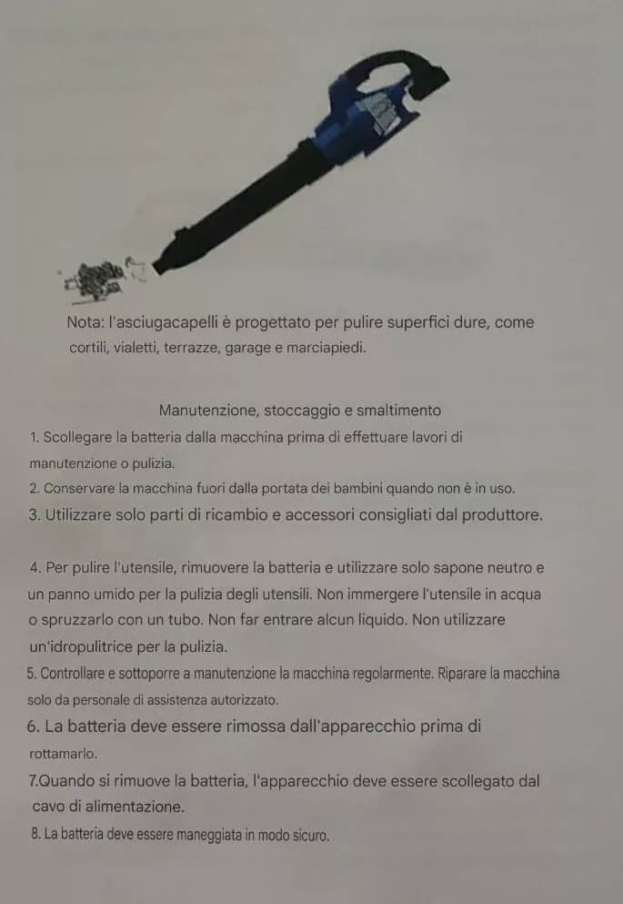 SOFFIATORE Foglie per Giardino 2 BATTERIE 6 VELOCITA Fino a 21000 Giri/Min 580W in Aspirafoglie Zencoccostore - Formia, commercioVirtuoso.it