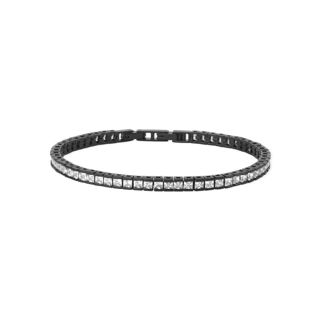 2JEWELS - Bracciale in acciaio nero tennis e zirconi bianchi in Bracciali Alba Gioielli - Casoria, commercioVirtuoso.it