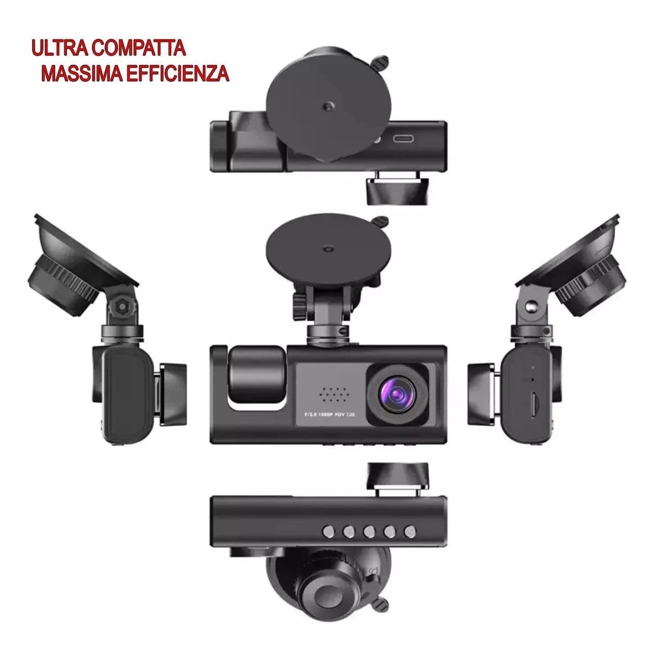 TELECAMERA PER AUTO DASHCAM FULL HD DVR CAR VIDEO CAMERA VISIONE NOTTURNA 3 CAM in Videocamera da cruscotto Zencoccostore - Formia, commercioVirtuoso.it
