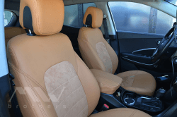 Set coprisedili su misura per Hyundai Santa Fe 3 (2012-2018), Leather style in Set per interni Autooggetti.it - Roma, commercioVirtuoso.it