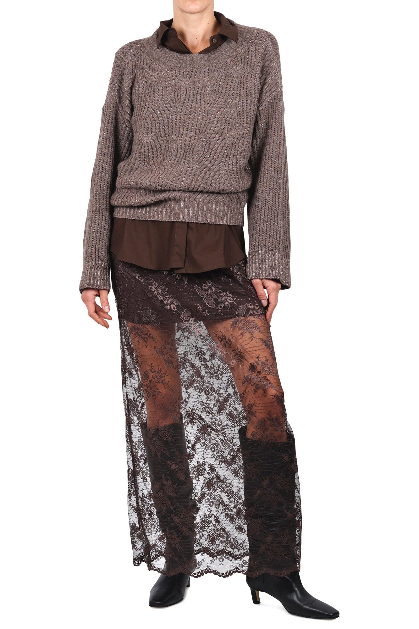 SO ALLURE So Allure - Maglia - 461536 - Tortora da donna in Maglioni Drestige - Casamassima, commercioVirtuoso.it