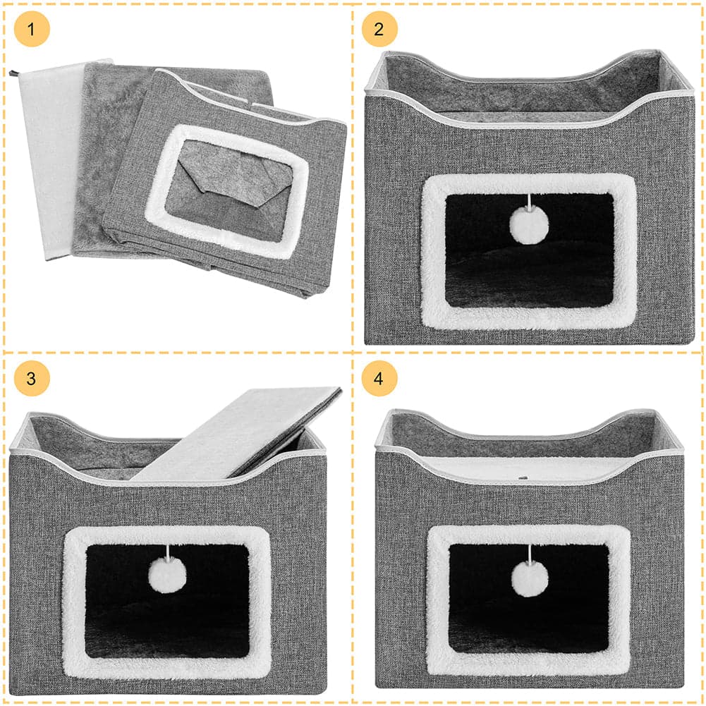 Cuccia per Gatti con Ingresso Tiragraffi, Casetta per Animali, Comoda e Resistente in Arredi per habitat Danyx - Casoria, commercioVirtuoso.it