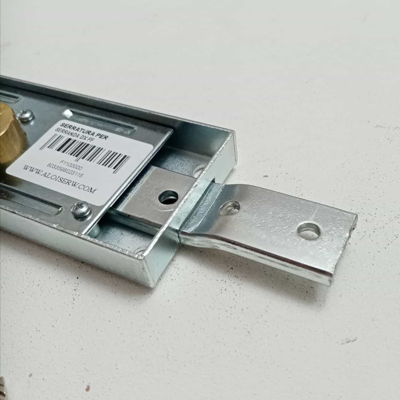 Facchinetti serratura zincata per serrande chiusura a destra in Serrature a incastro Aloiserw.com - Altomonte, commercioVirtuoso.it