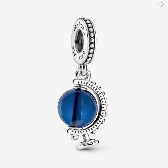 PANDORA Charm pendente Globo blu