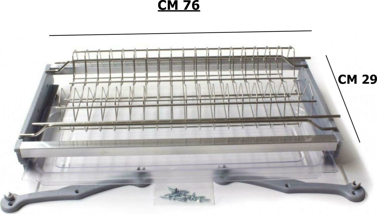 SCOLAPIATTI COLAPIATTI + TELAIO 76 CM X PENSILI DA 80 CM ACCIAIO INOX DF 7930740 in prodotto EuroStore07 - Alatri, commercioVirtuoso.it