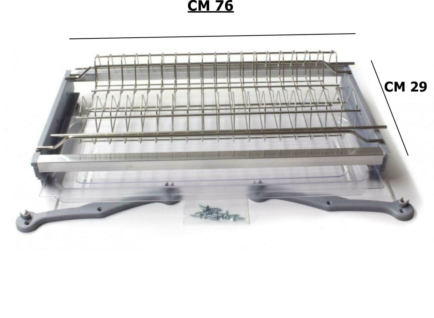 SCOLAPIATTI COLAPIATTI + TELAIO 76 CM X PENSILI DA 80 CM ACCIAIO INOX DF 7930740 in prodotto EuroStore07 - Alatri, commercioVirtuoso.it
