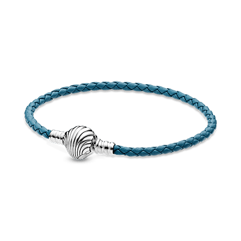 Pandora - Bracciale in pelle turchese chiusura conchiglia in Bracciali Alba Gioielli - Casoria, commercioVirtuoso.it