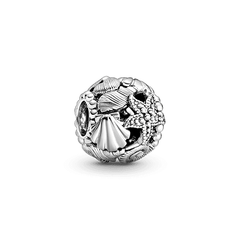 PANDORA Charm traforato stella marina, conchiglie e cuori