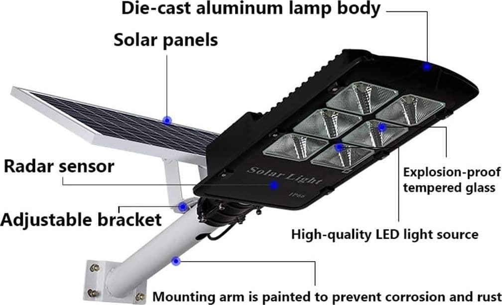 Led Solar Street Flood Lights 500W LAMPIONE SOLARE Sensore Di Movimento + Controllo Della Luce + Telecomando Ip66 in Luci di sicurezza Zencoccostore - Formia, commercioVirtuoso.it