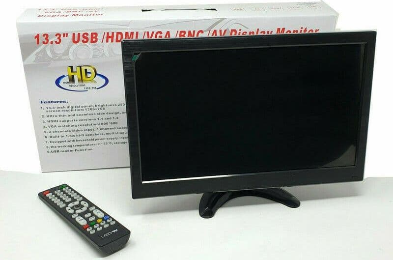 Monitor HDMI VGA Schermo LCD TFT 13.3 POLLICI 1080p Altoparlante BNC USB RCA in  Zencoccostore - Formia, commercioVirtuoso.it