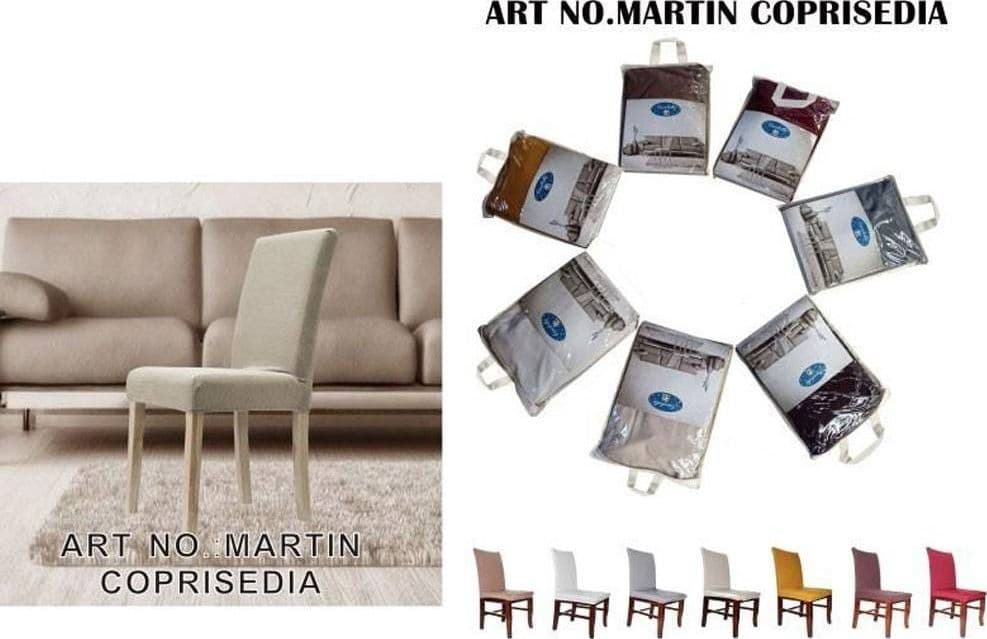 SET 2 PEZZI COPRISEDIA CON SPALLIERA ELASTICIZZATI MARTIN VARI COLORI COPERTURA in Fodere coprisedia per sala da pranzo Trade Shop italia - Napoli, commercioVirtuoso.it