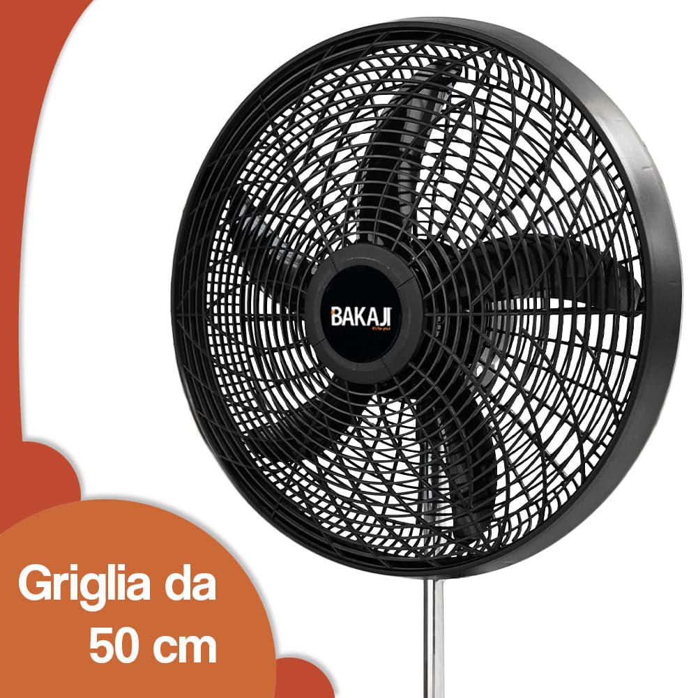 Ventilatore 3in1 Piantana Muro e Tavolo Base Tonda Antiribaltamento Griglia 50cm in Ventilatori a piantana Esplodia - Napoli, commercioVirtuoso.it