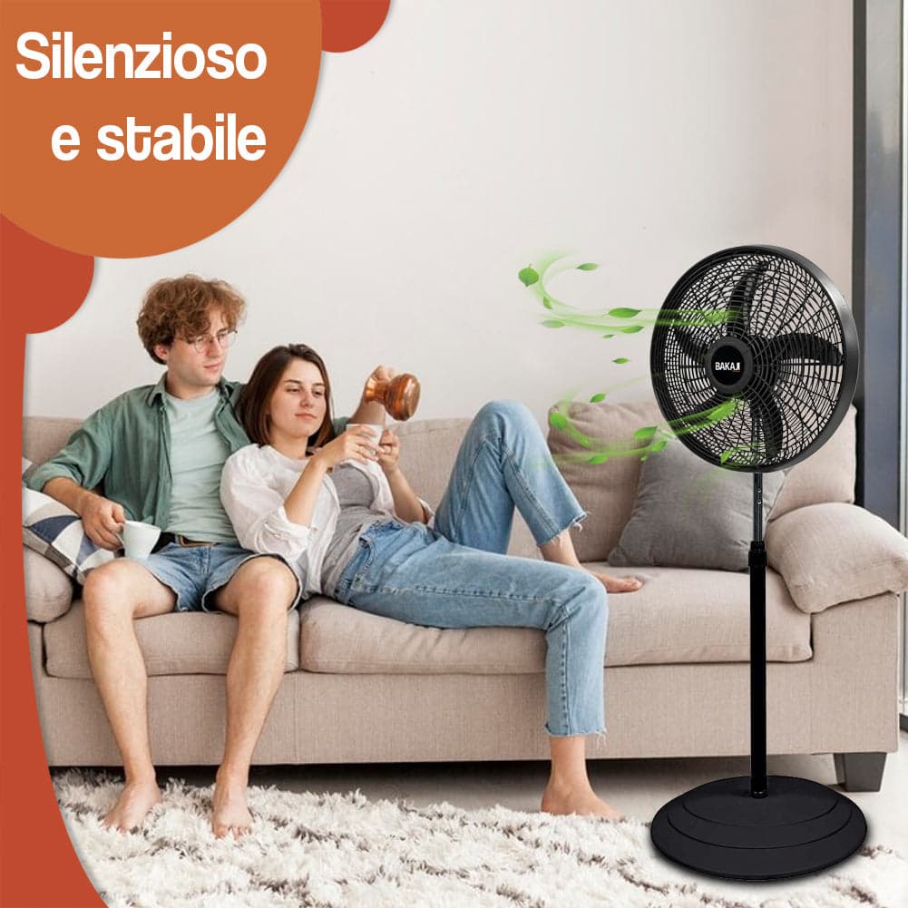 Ventilatore 3in1 Piantana Muro e Tavolo Base Tonda Antiribaltamento Griglia 50cm in Ventilatori a piantana Esplodia - Napoli, commercioVirtuoso.it