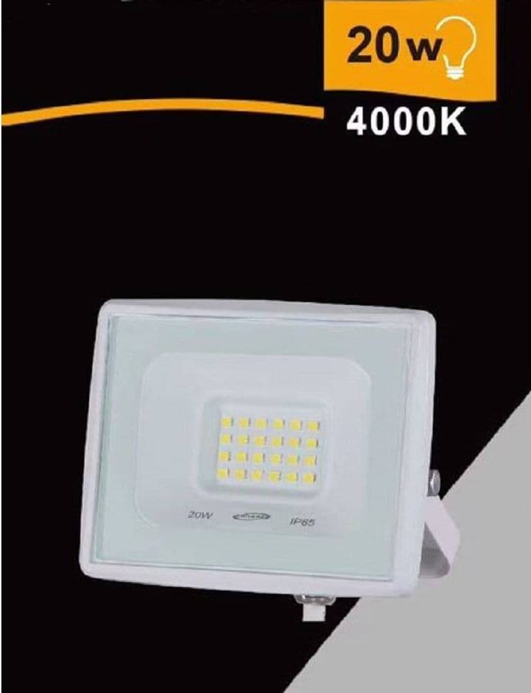 FARETTO LED FARO 20 W 1800 LM IP65 BIANCO LUCE CALDA NATURALE FREDDA EK02-20W-B in Faretti da soffitto Trade Shop italia - Napoli, commercioVirtuoso.it