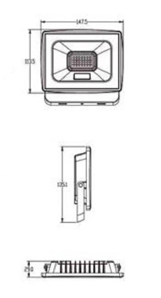 FARETTO LED FARO 30 WATT 2700LM IP65 NERO LUCE CALDA FREDDA NATURALE EK02-30W-N in Proiettori Trade Shop italia - Napoli, commercioVirtuoso.it