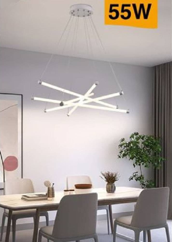 LAMPADARIO LED MODERNO 55W A SOSPENSIONE A RAGGI LUCE FREDDA CALDA NATURALE A05-O in Lampade a sospensione Trade Shop italia - Napoli, commercioVirtuoso.it