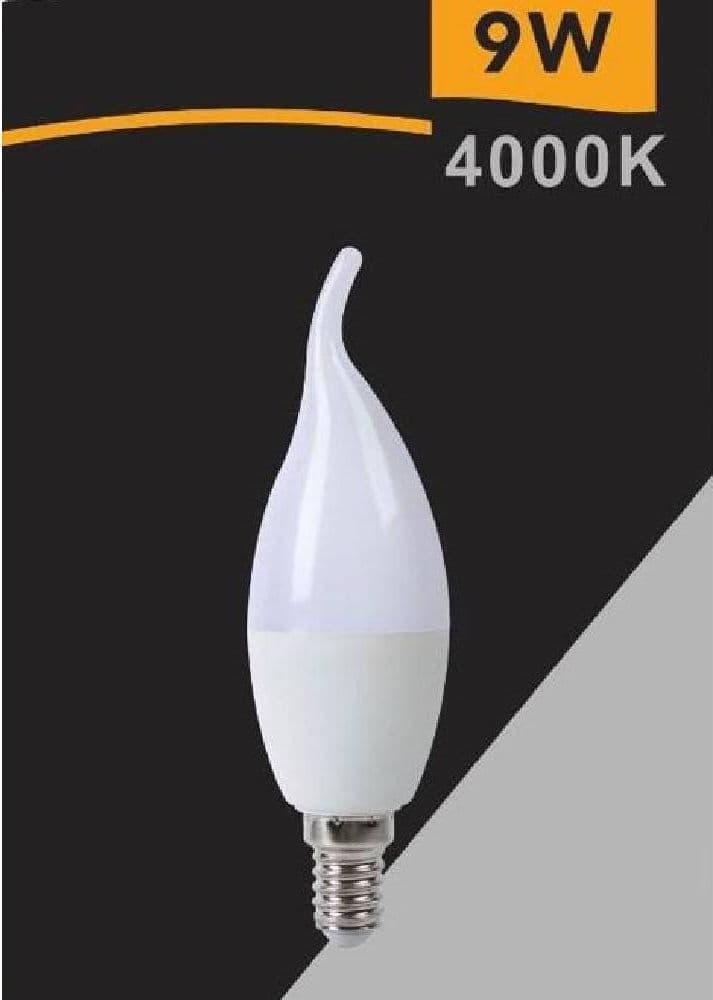 LAMPADINA LED E14 9WATT CANDELA FIAMMA SMD C37 LUCE NATURALE CALDA FREDDA C37-9W in Lampadine a LED Trade Shop italia - Napoli, commercioVirtuoso.it