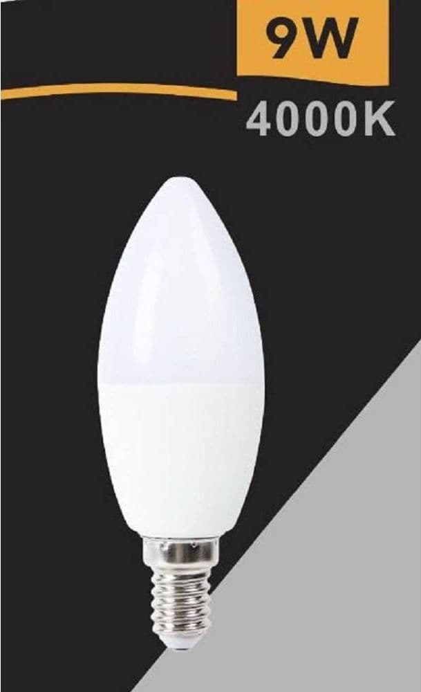LAMPADINA LED E14 9W CANDELA SMD E14 820 LUMEN LUCE CALDA NATURALE FREDDA C36-9W - 5