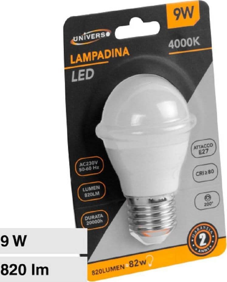 LAMPADINA LED E27 9 W 820LM MINI GLOBO G45 SMD LUCE CALDA FREDDA NATURALE G45-9W in Lampadine a LED Trade Shop italia - Napoli, commercioVirtuoso.it
