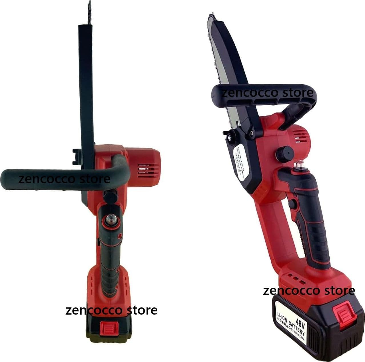 Mini Motosega 8 +10 Pollici 2 Batterie 48V 720M/min oliatore automatico manipola laterale caricatore accessori valigia in Motoseghe Zencoccostore - Formia, commercioVirtuoso.it