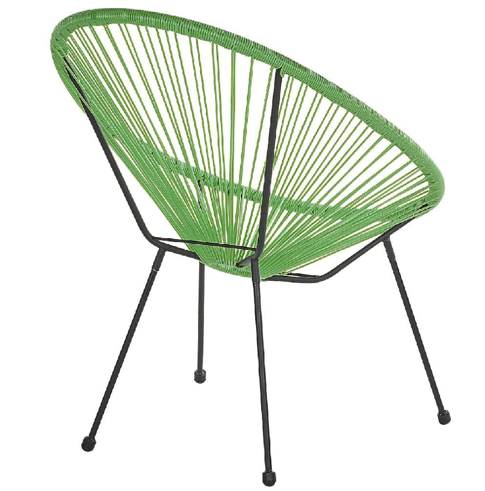 2 x Sedia Poltrona in Polyrattan per Giardino Terrazzo Interno Esterno Moderna Verde in Sedie per tavolo da giardino Danyx - Casoria, commercioVirtuoso.it