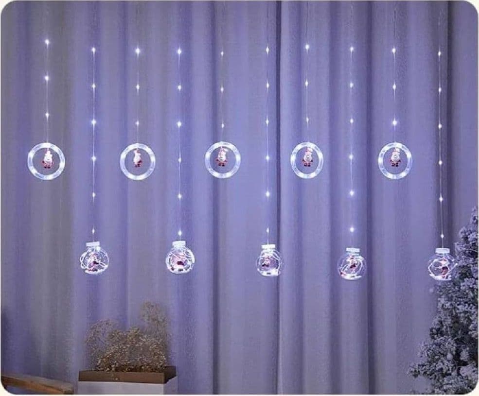LUCI NATALIZIE 3D 3MT TENDA USB INTERNI RGB ANELLI CON FIGURA NATALE DECORAZIONE in Catene luminose Trade Shop italia - Napoli, commercioVirtuoso.it