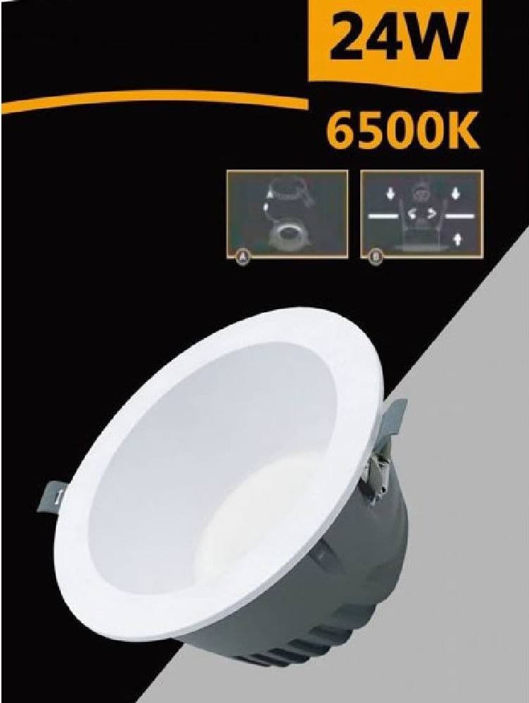 FARETTO SMD LED DA INCASSO ROTONDO 24WATT 2400LM LUCE BIANCO 4000K 6500K GL-AG24 in Faretti da soffitto Trade Shop italia - Napoli, commercioVirtuoso.it