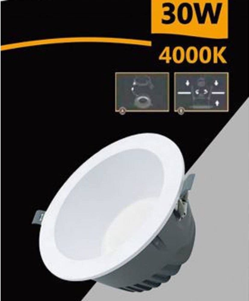 FARETTO SMD LED DA INCASSO ROTONDO 30W 3000LUMEN LUCE BIANCA 6500K 4000K GL-AG30 in Faretti da soffitto Trade Shop italia - Napoli, commercioVirtuoso.it