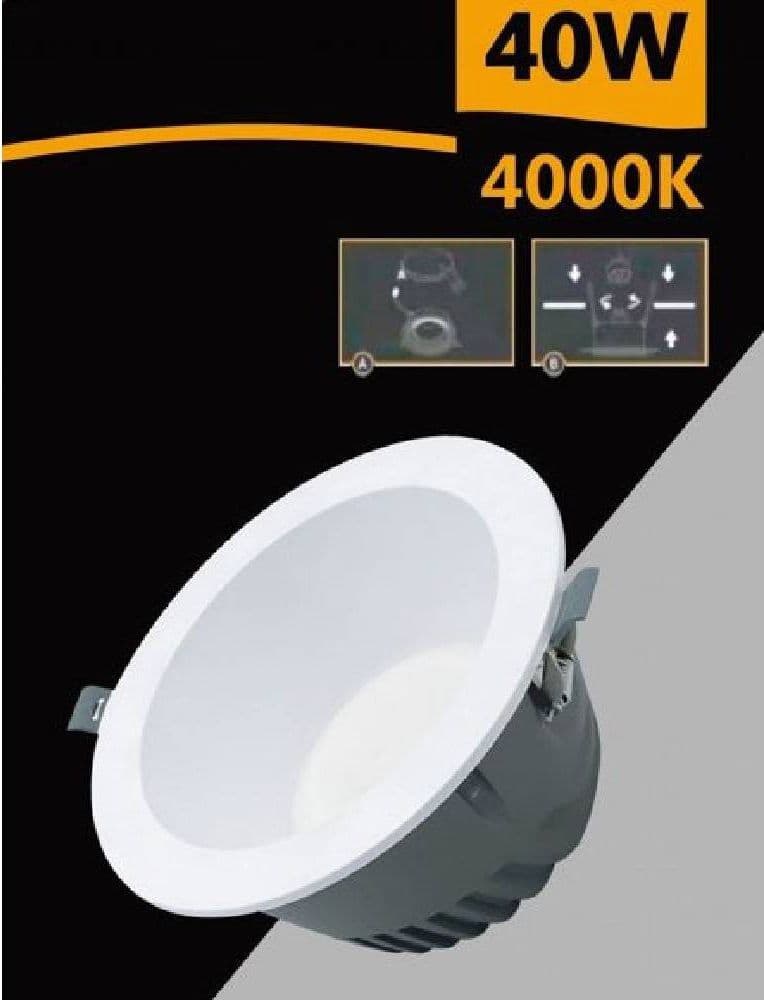 FARETTO SMD LED DA INCASSO ROTONDO 40 W 4000 LM LUCE BIANCA 6500K 4000K GL-AG40 in Faretti da soffitto Trade Shop italia - Napoli, commercioVirtuoso.it