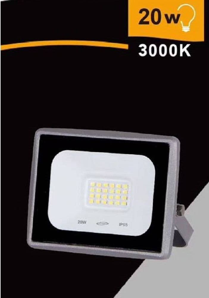 FARETTO LED FARO 20 W 1800 LM IP65 GRIGIO LUCE CALDA FREDDA NATURALE EK02-20W-G in Proiettori Trade Shop italia - Napoli, commercioVirtuoso.it