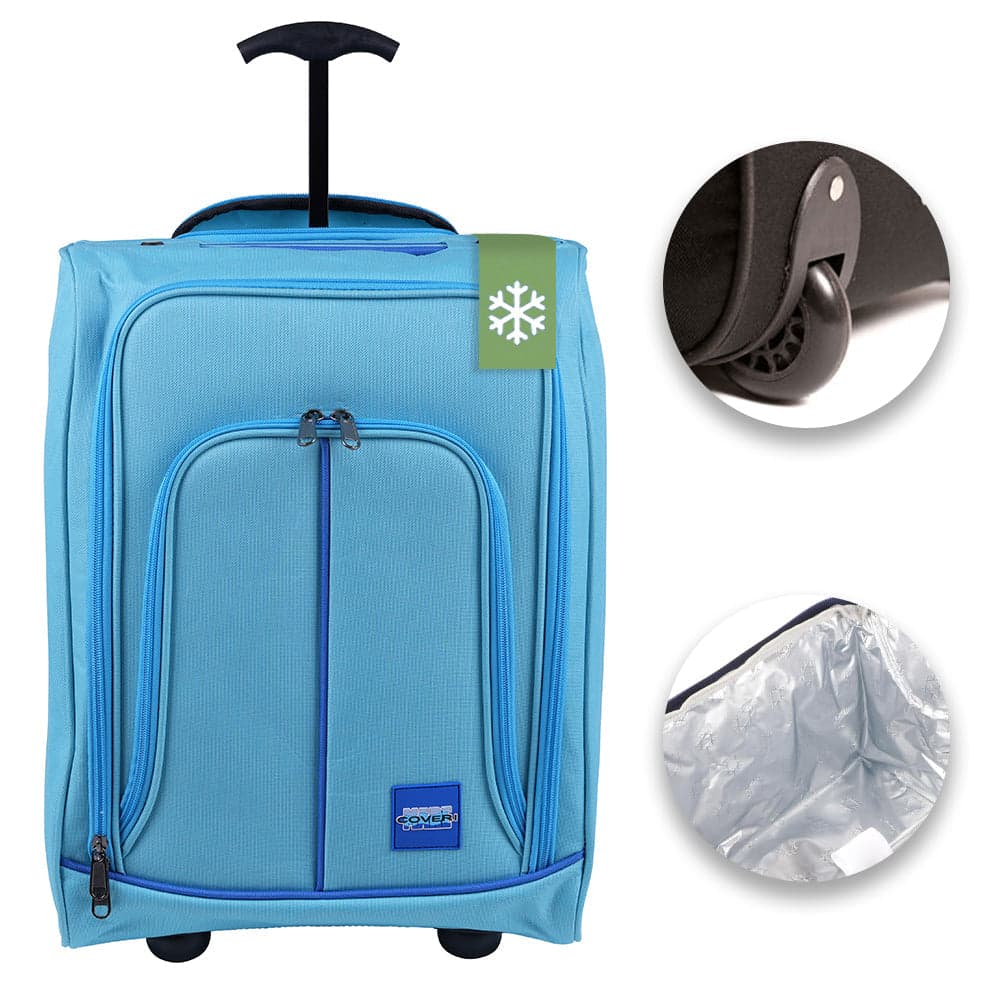 Trolley Frigo da Viaggio Morbido con Ruote e Isolamento Termico 35x20H50 cm Azzurro in Frigoriferi Danyx - Casoria, commercioVirtuoso.it