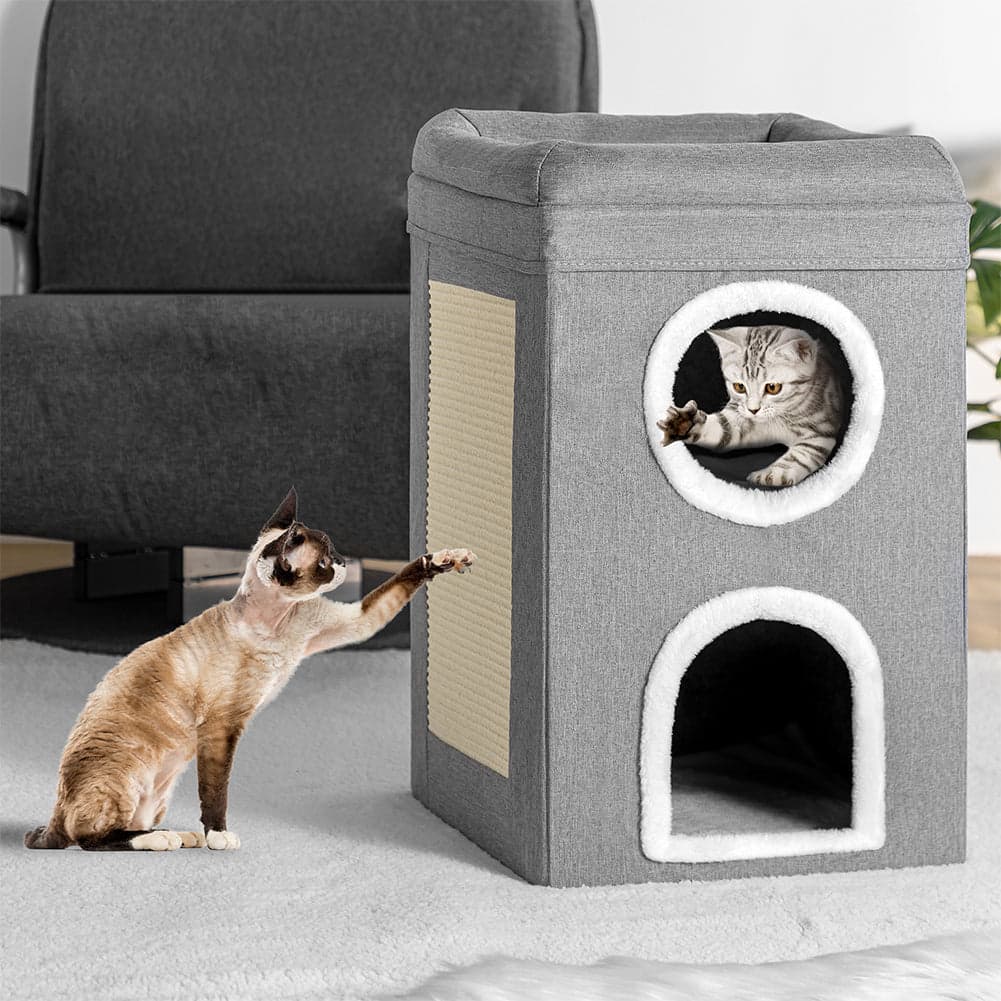 Cuccia per Gatti con 3 Ripiani Tiragraffi Casetta Animali 41x41x63 cm in Arredi per habitat Danyx - Casoria, commercioVirtuoso.it