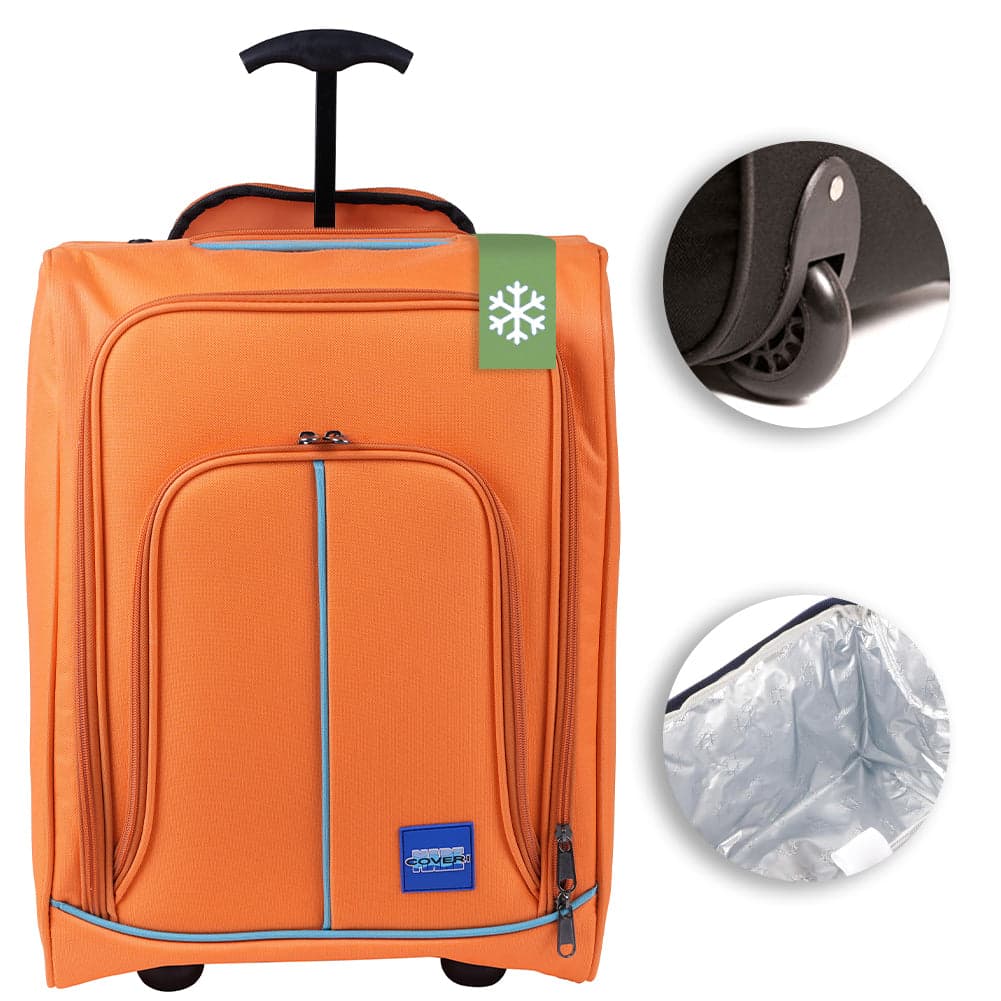 Trolley Frigo da Viaggio Morbido con Ruote e Isolamento Termico 35x20H50 cm Arancione in Frigoriferi Danyx - Casoria, commercioVirtuoso.it