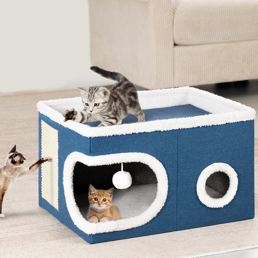 Cuccia per Gatti Tiragraffi Casetta Animale 58x42x33 cm Cuscino e Base Antiscivolo in Arredi per habitat Danyx - Casoria, commercioVirtuoso.it