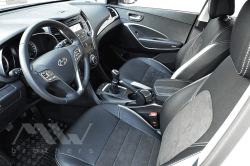 Set coprisedili su misura per Hyundai Santa Fe 3 (2012-2018), Leather style in Set per interni Autooggetti.it - Roma, commercioVirtuoso.it