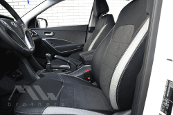 Set coprisedili su misura per Hyundai Santa Fe 3 (2012-2018), Leather style in Set per interni Autooggetti.it - Roma, commercioVirtuoso.it
