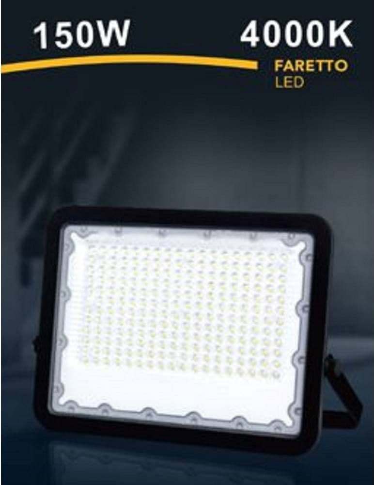 FARO LED 150 WATT PROIETTORE ESTERNO IP65 NERO LUCE 3000K 6500K 4000K FS150W-N in Proiettori Trade Shop italia - Napoli, commercioVirtuoso.it