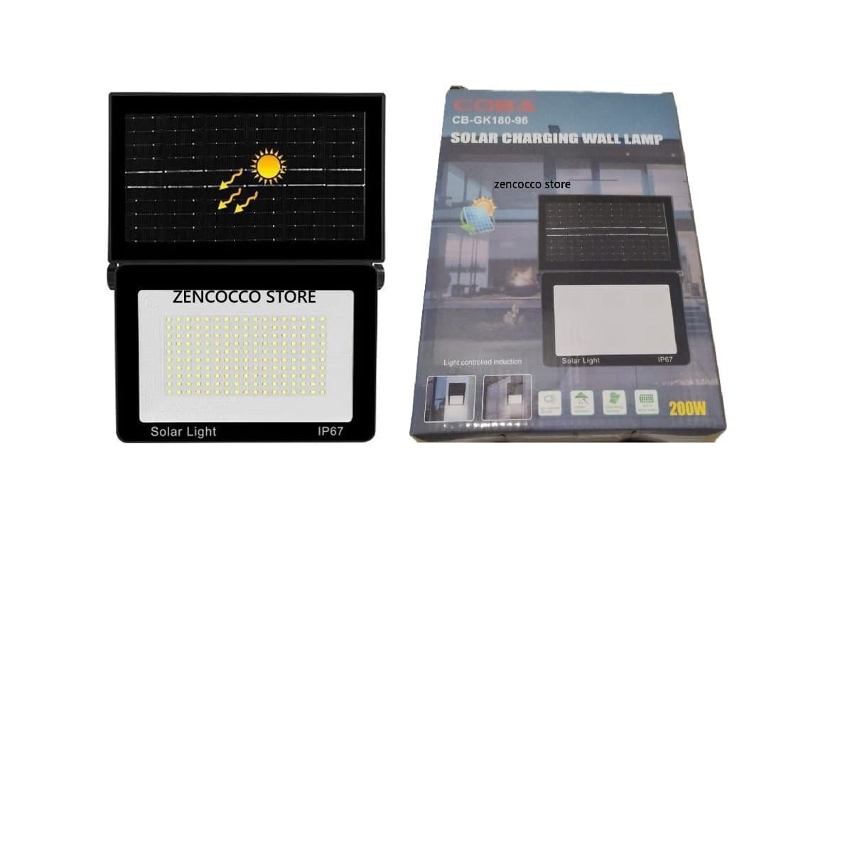 Faro LED Faretto con pannello SOLARE 170 SMD CREPUSCOLARE LUCE Fredda IP67 in Proiettori Zencoccostore - Formia, commercioVirtuoso.it