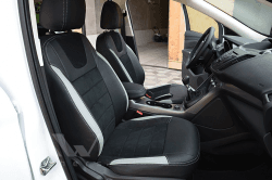 Coprisedili su misura per Ford Kuga II (2013-2019), Leather style in Set per interni Autooggetti.it - Roma, commercioVirtuoso.it